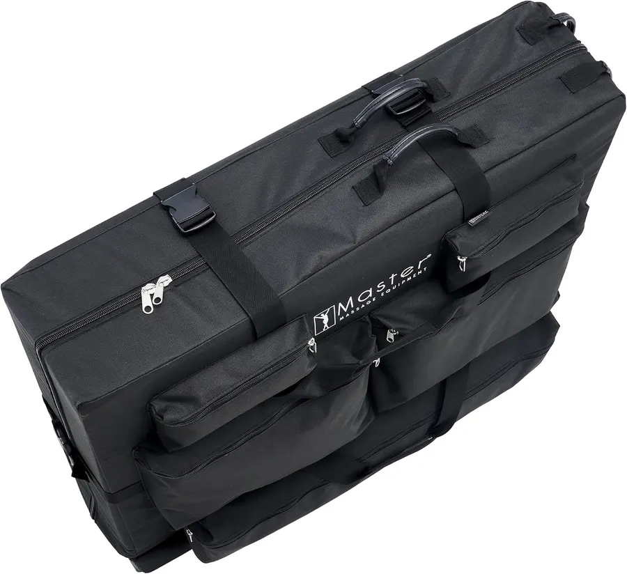 Bolsa de transporte para camilla de masaje con 5 compartimentos exteriores con cremallera